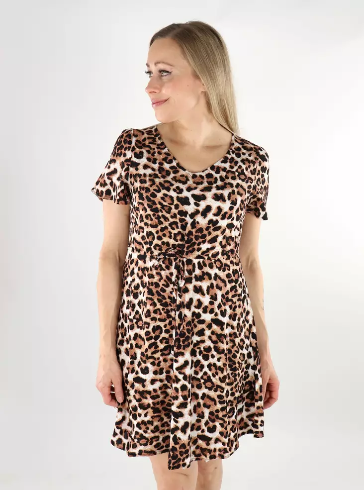 Vero Moda klänning VMEASY Joy tan/leo - Klänningar och tunikor - 138576 - 1