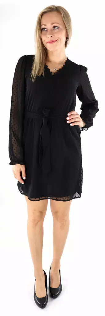 Vila Klänning Detail Kort V-ringad svart - Klänningar och tunikor - 136446 - 1