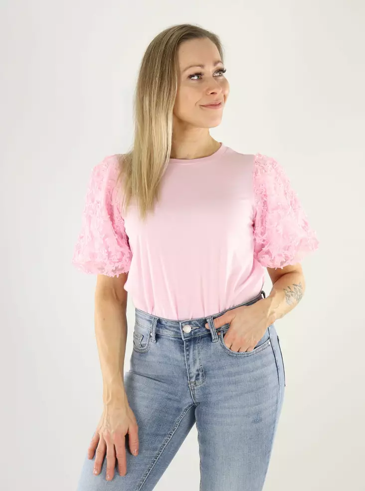 Vila t-shirt o-ringad cherry blossom - T-shirts för damer - 140806 - 1