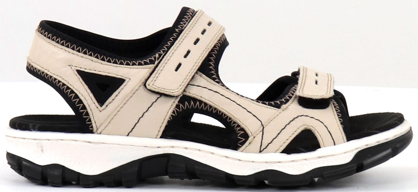Rieker dam sandaler i läder 6886660 beige webbutik