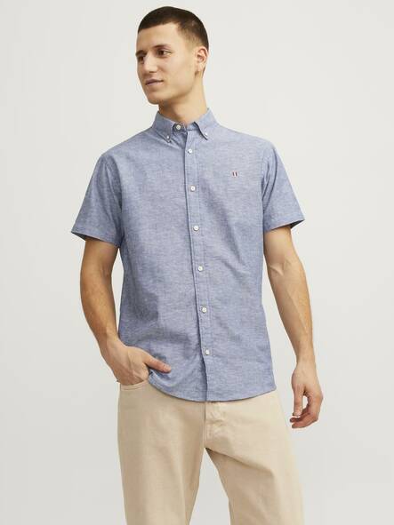 Jack&Jones kortärmad Skjorta för herr Blusummer faded denim - Skjortor för herrar - 136047 - 2