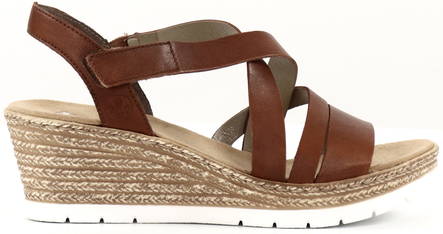 Rieker Kilklackade sandaler 61937-24 brun - Rieker sandals - 130297 - 1