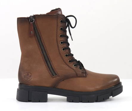 Rieker ankelstövlar i läder för kvinnor Y7122-20 brun - Rieker ankelboots - 132167 - 1