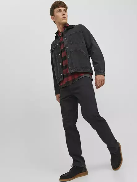 Jack&Jones herr Regular fit jeans Clark GE598 svart - Jeans för herrar - 136977 - 2