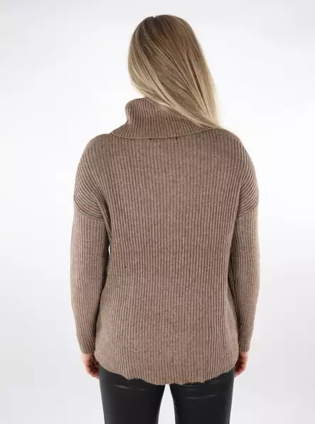 Only damtröja Roll Neck maltboll - Stickat för damer - 137427 - 2