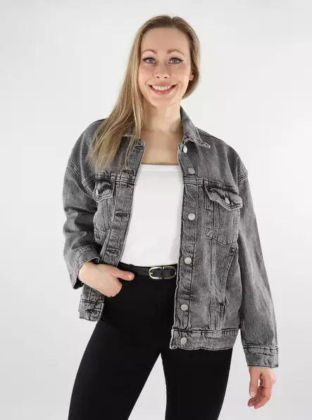 Vero Moda jeansjacka dam Oversize Denim mellangrå - Jeansjackor för damer - 138247 - 1