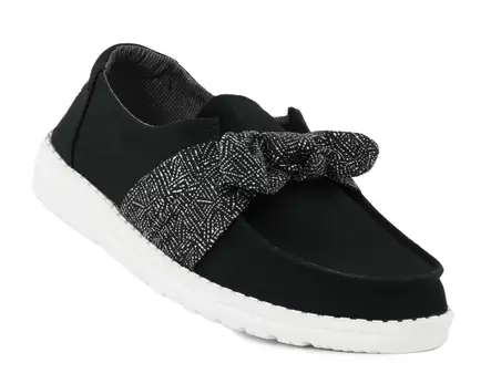 HEYDUDE damskor Wendy Bow Essentials svarta - Promenadskor för damer - 138757 - 1