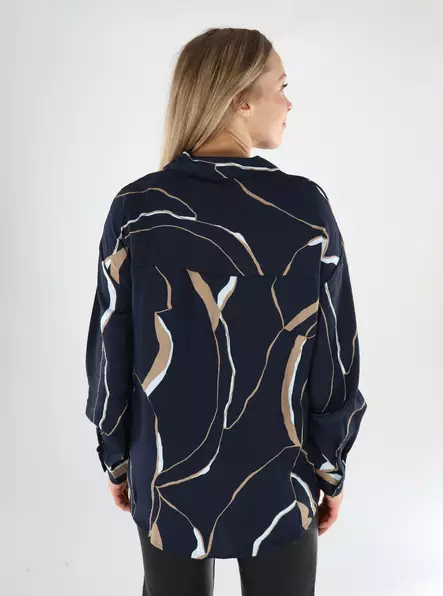 JDY damskjorta Pepper V-ringad mörk safir - Skjortor och blusar för damer - 139217 - 2