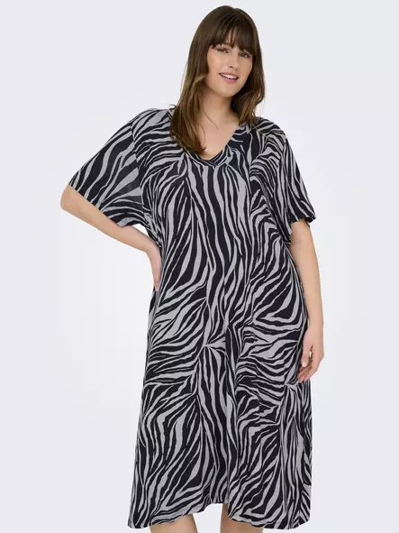Only Carmakoma plus size stretchklänning legering/zebra - Klänningar och tunikor - 138347 - 1