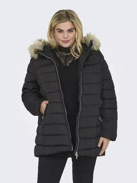 Only Carmakoma Jacka New Ellan hood svart - Vinterjackor för damer - 134757 - 1