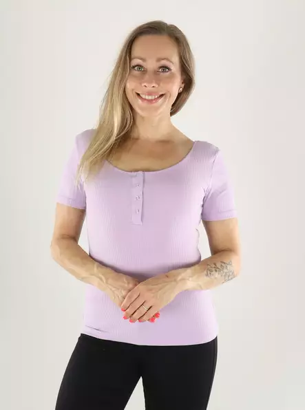 Pieces T-shirt L/S TOPP Pastell Lila - T-shirts för damer - 141317 - 1
