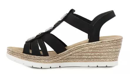 Rieker damkilklacksandaler 619B2-00 svart - Rieker sandals - 140367 - 2