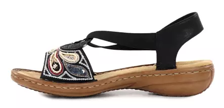 Rieker damsandaler 608B4-00 svart - Rieker sandals - 138227 - 2
