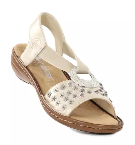 Rieker damsandaler 608B5-90 metallic - Rieker sandals - 138187 - 1