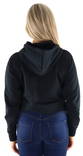 JJXX Hoodie med dragkedja Abbie hood svart - Huvtröjor och sweatshirts - 132797 - 2