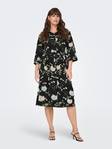 Only Carmakoma dam plus size skjortklänning Luxmie svart/gul - Klänningar och tunikor - 133027 - 1