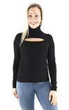 Only dam tröja med stretch Nella rollneck cut - Långärmade tröjor för damer - 129697 - 1