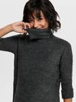 Only Stickad klänning Jana cowlneck mörkgrå - Stickat för damer - 132237 - 4