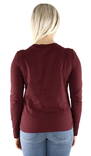 Vero Moda vinröd dam långärmad tröja bomull Paula port royale - Långärmade tröjor för damer - 129577 - 2