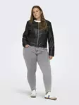 Only Carmakoma plus size konstläderjacka Echo Faux svart - Skinnjackor och PU-jackor för damer - 136787 - 4