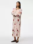 Pieces blommig klänning Midi rosa tyll/blommor - Klänningar och tunikor - 138847 - 3