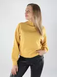 Vero Moda damtröja VMLEAF Pullover golden spice - Stickat för damer - 141737 - 1