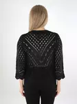 JDY kort cardigan dam Sun 3/4 Cropped black - Stickat för damer - 137797 - 2