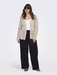 Only Carmakoma plus size spetskofta fjädergrå - Stickat för damer - 138037 - 1