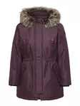 Only Carmakoma plus size jacka Parka Mauve wine - Vinterjackor för damer - 139607 - 5