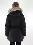 Only damparkakappa svart/naturpäls - Parkas för damer - 137487 - 2