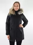 Only damparkakappa svart/naturpäls - Parkas för damer - 137487 - 1