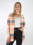 Only randig kofta för dam cloud pink/misty - Stickat för damer - 136847 - 1