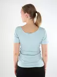 Pieces ribbad t-shirt dam molnblå - T-shirts för damer - 137837 - 2