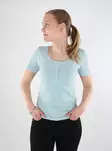 Pieces ribbad t-shirt dam molnblå - T-shirts för damer - 137837 - 1