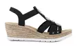 Rieker damkilklacksandaler 619B2-00 svart - Rieker sandals - 140367 - 3