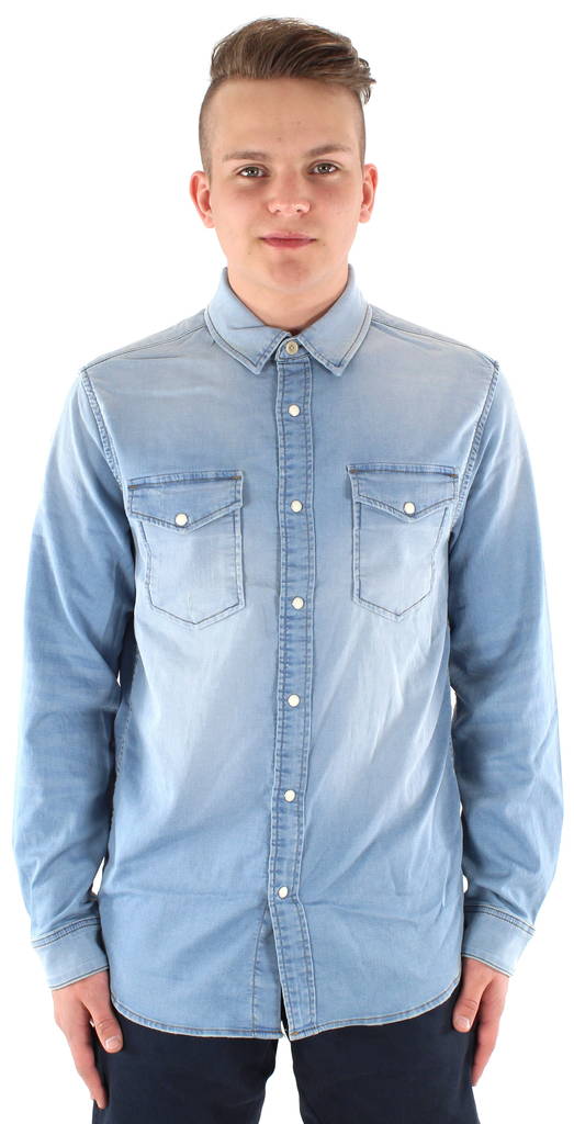 Jack&Jones Jeansskjorta Ethan blue denim - Skjortor för herrar - 118917 - 1