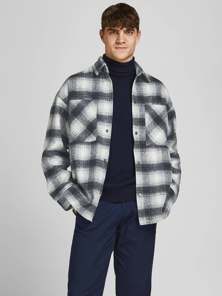 Jack & Jones rutig herrjacka Bane grå / rutig - Jackor och parkas för herrar - 130217 - 1