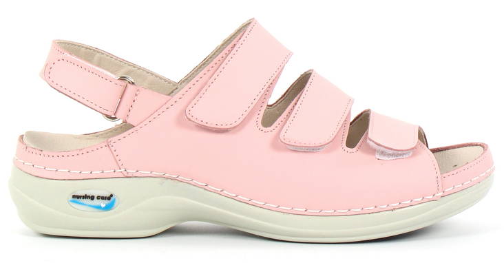 Maskintvättbara Sandaler Läder Light Pink - Arbetsskor för damer - 122667 - 1