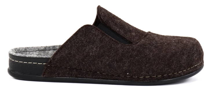Migant herr tofflor, filtad ull A932-1 mörkbrun - Tofflor för herrar - 129737 - 1