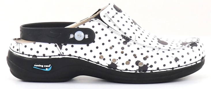 Nursing Care Maskintvättbara arbetsskor i läder, dots - Arbetsskor för damer - 132477 - 1