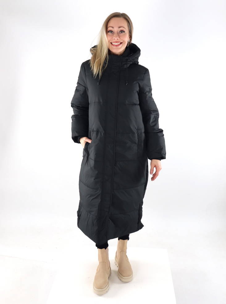 Only Alice lång dunkappa för kvinnor svart - Dunjackor för damer - 134927 - 1