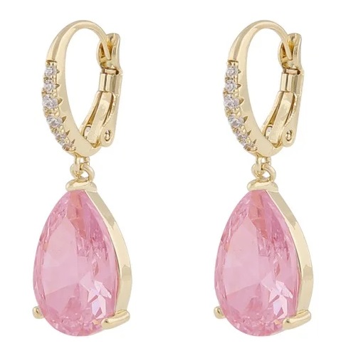 Snö of Sweden Örhängen Ashley drop guld/rosa - Örhängen - 135287 - 1