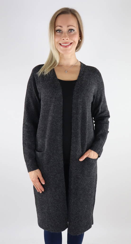 Vero Moda Kofta Doffy lång, svart - Stickat för damer - 131607 - 1