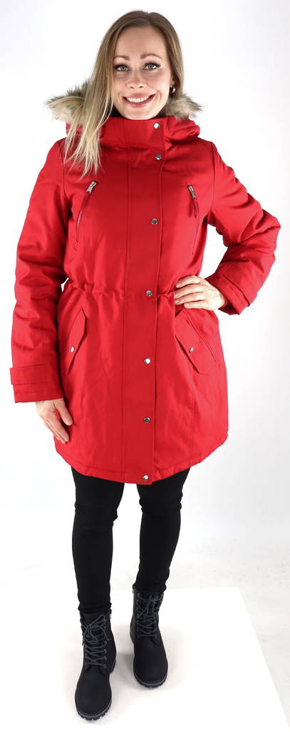 Vero Moda Warm Parkajacka för kvinnor, Track Chili Pepper - Parkas för damer - 132527 - 1