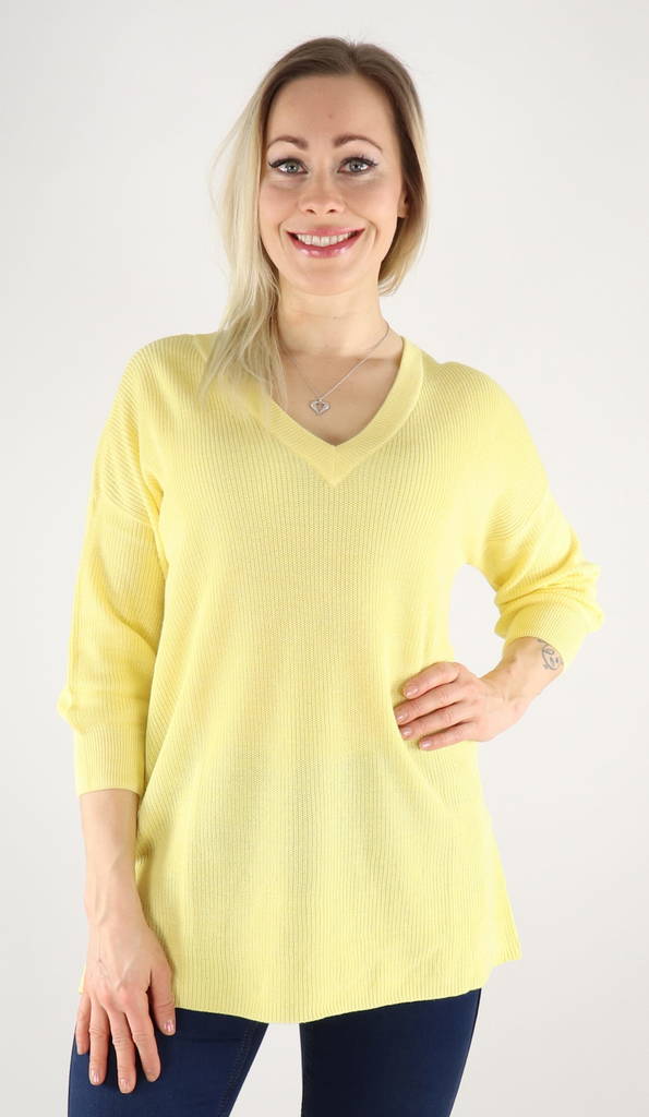 Vero Moda dam Tröja Newlexsun long lemon - Stickat för damer - 130117 - 1
