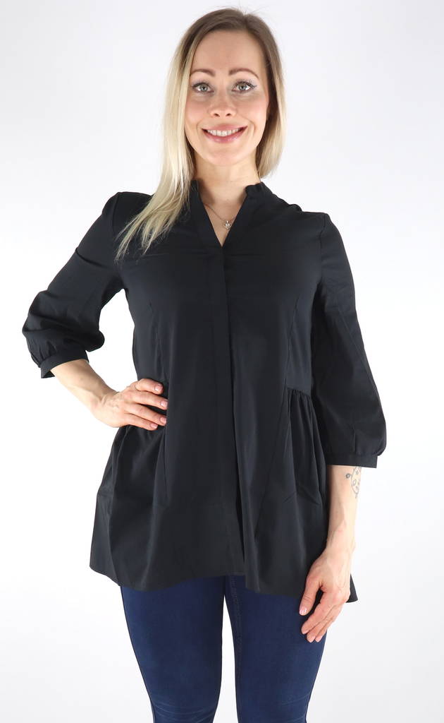 Vero Moda dam skjorta Clara 3/4 long svart - Långärmade tröjor för  damer - 130487 - 1