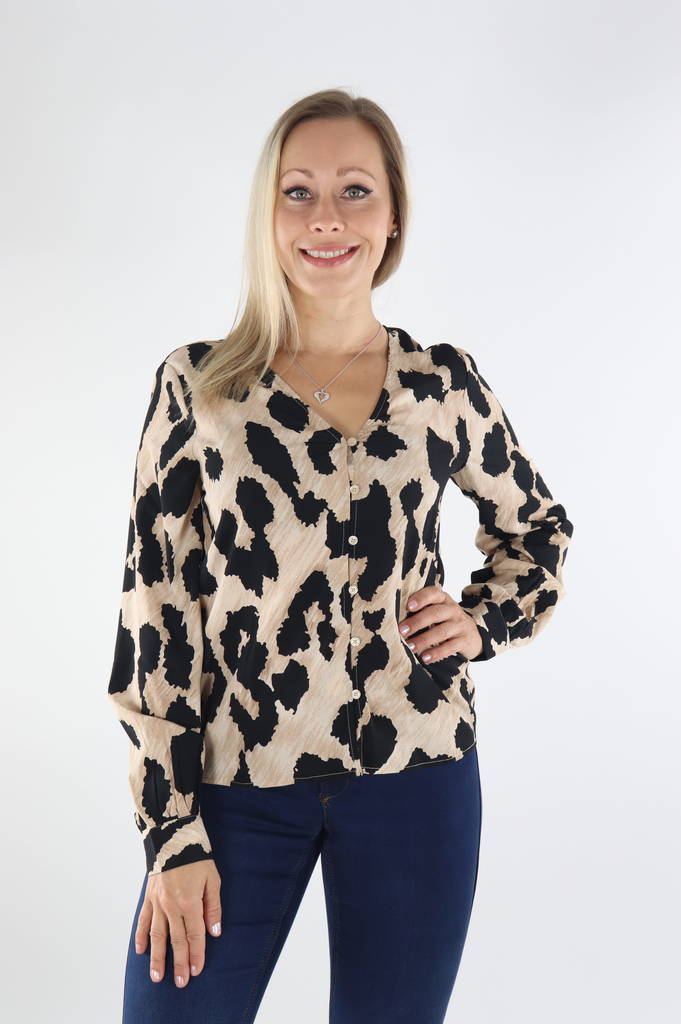 Vila Belina mönstrad blus - Långärmade tröjor för  damer - 134187 - 1