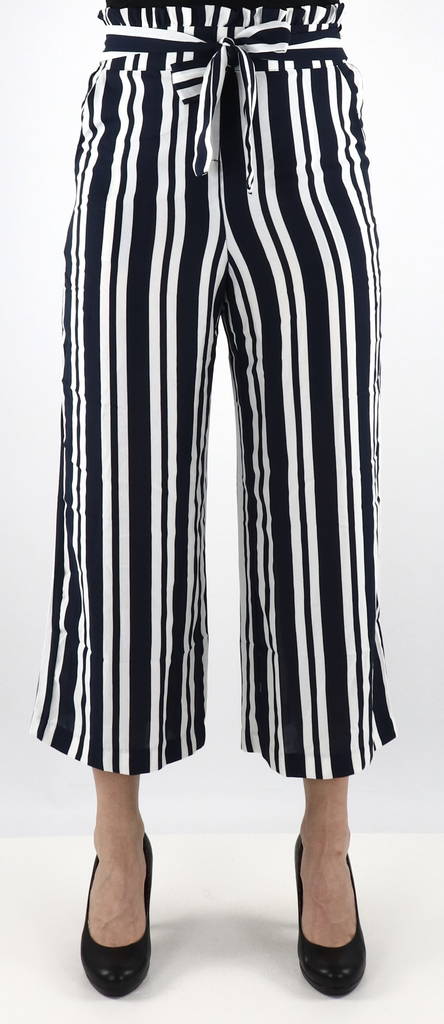 Vila Byxor Rasha new cropped wide vit/blå - Byxor för damer - 128307 - 1
