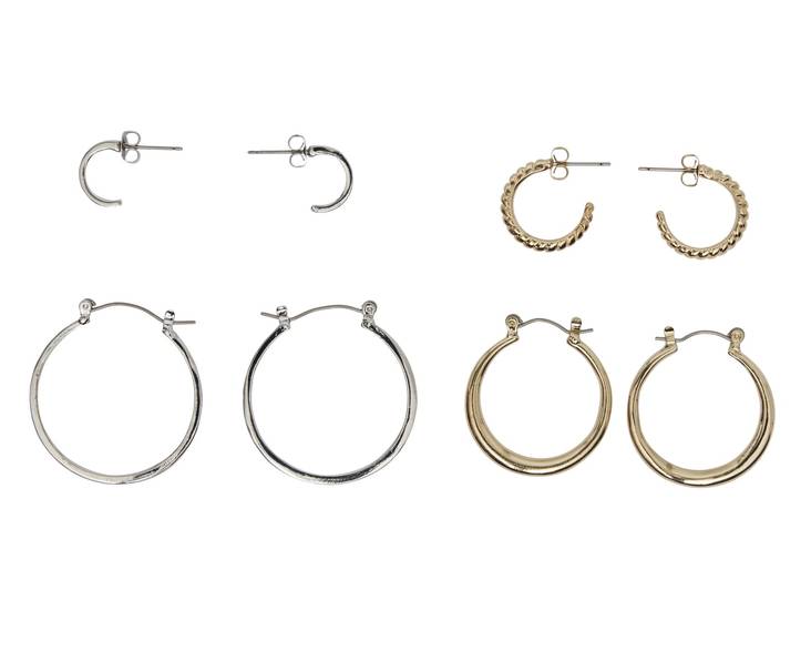 Pieces Örhängen 4-pack guld/silver - Örhängen - 135827 - 1
