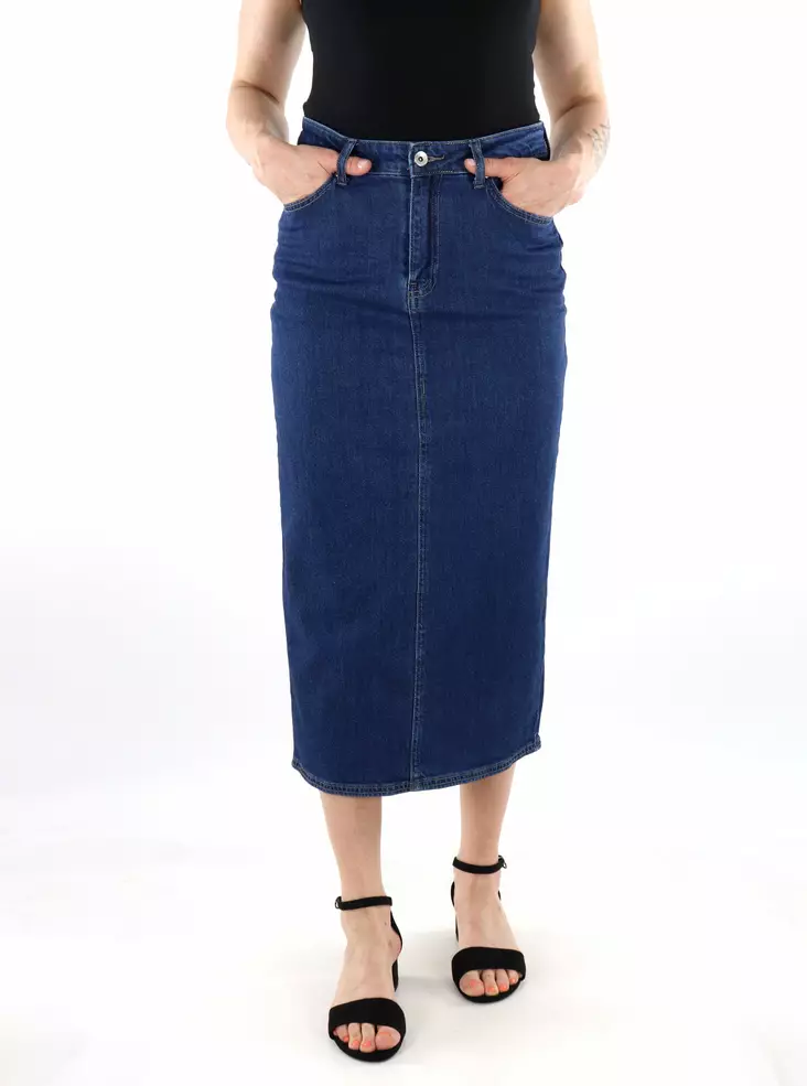 Only Jeanskjol Midi mörkblå - Kjolar - 136317 - 1